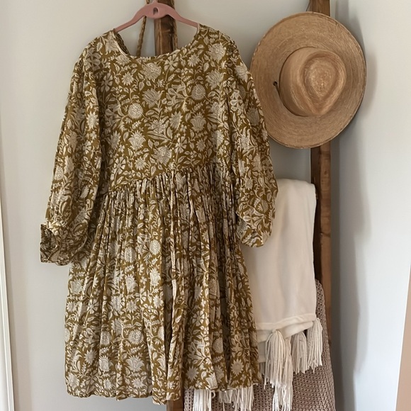 Daughters of India Kyra Mini Dress ~ Golden Palm XL SOLD OUT ON SITE - Picture 7 of 7